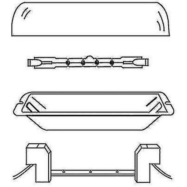 2024 2-pakks R7s LED-lampeholder 118mm Halogen, AC 100-240V, Lineær Keramisk Holder for Spot