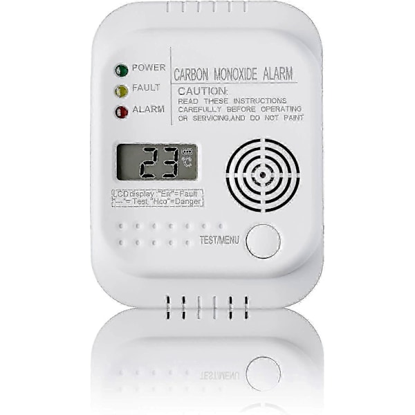 Ny Stil Kolmonoxidvarnare, Batteridriven, Gasdetektor Med Display[D]