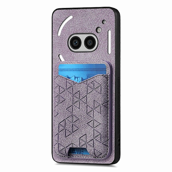 Til Nothing Phone (2a) Etui med Præget Mønster, Kortholder, Støttefod, Læder Bagcover [D] Multicolor Style B