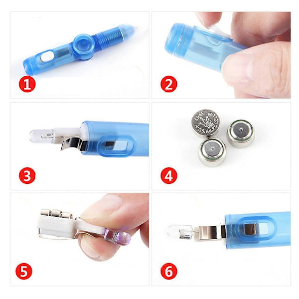 LED Spinner Kuglepen Fidget Spinner Hånd Top Selvlysende EDC Stress[D]