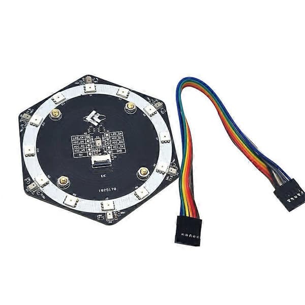 6+1 I2S Mikrofon Array Modul Stemmegenkendelse LED Display K210 6+1 Modul[D] Black