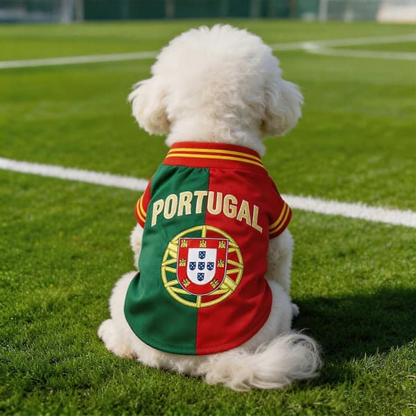 Ärmlös hundfotbollströja, andningsbar polyester mesh valpfotbollssportkläder (D) XL