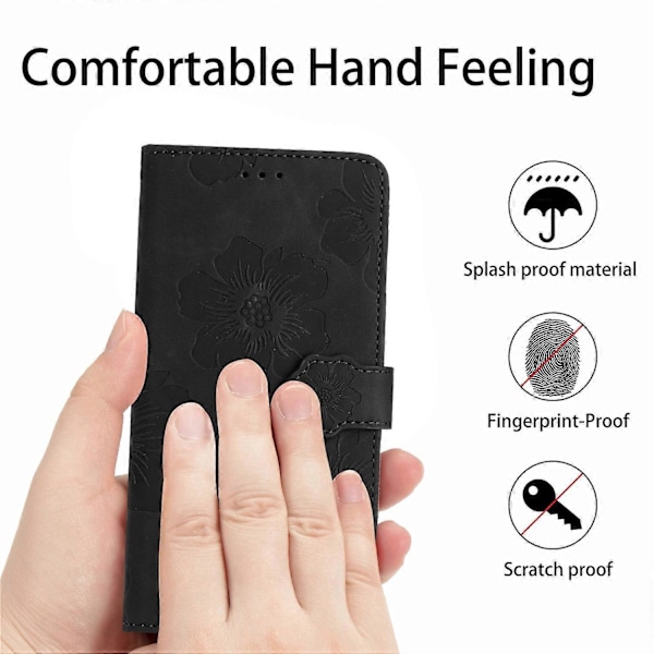 Til Samsung Galaxy A16 5G/A16 4G Etui Blomst Design Læder Pung Telefon Cover med Håndledsrem Multicolor Style A