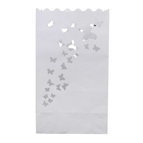 Pakke med 10 Twinkling Stars Design Lysposer Lyslyktposer Holder Bryllupsfestdekorasjon White N708