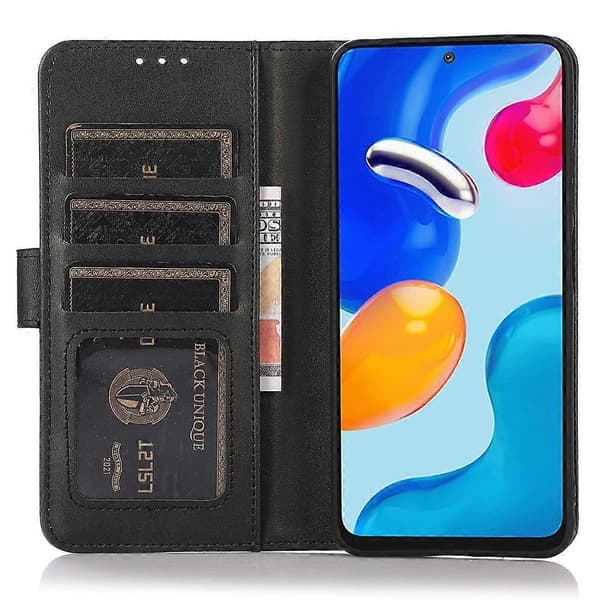 Xiaomi 14T Läderfodral med Ställ Grön/Silver/Svart[D] Multicolor Black