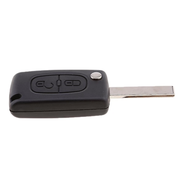 Bilnøkkel med 2 knapper, fjernkontroll, 433Mhz ID46 chip for Peugeot 207 307 308 407
