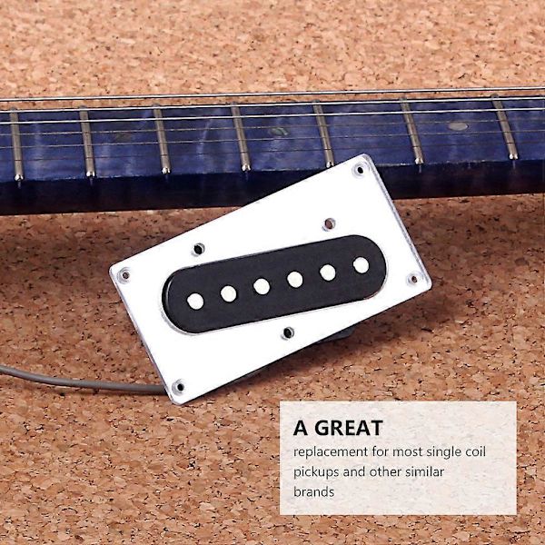 Elektrisk Gitarr Konvertering Pickup Monteringsring Pickup Skyddskåpa (Silver)[D] Silver 9.17X4.56CM