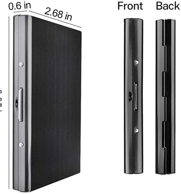 Musta lompakko luottokorteille ja pankkikorteille