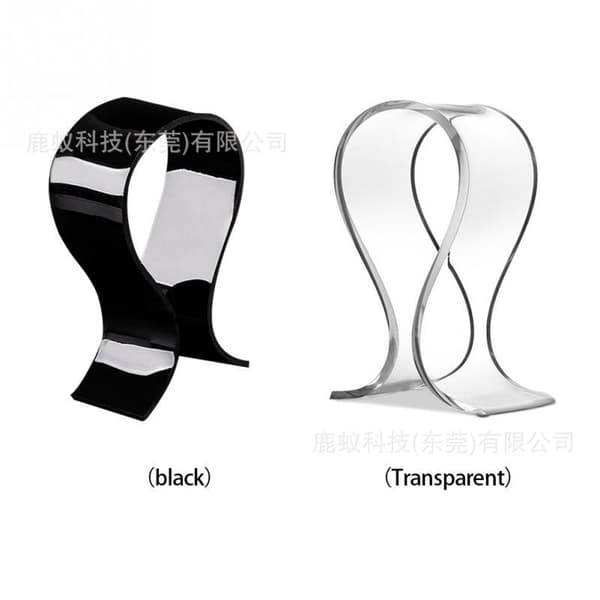 Akryl gaming headset stander, gennemsigtig displayholder til hjemmecomputere. (D) transparent
