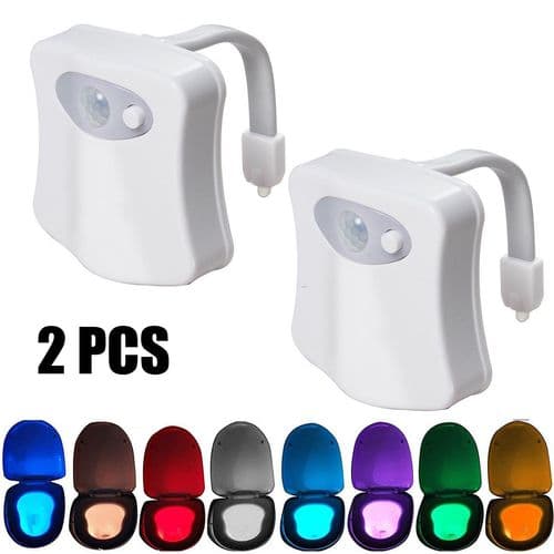 Bevægelsessensor LED Toilet Natlys 8 Farver