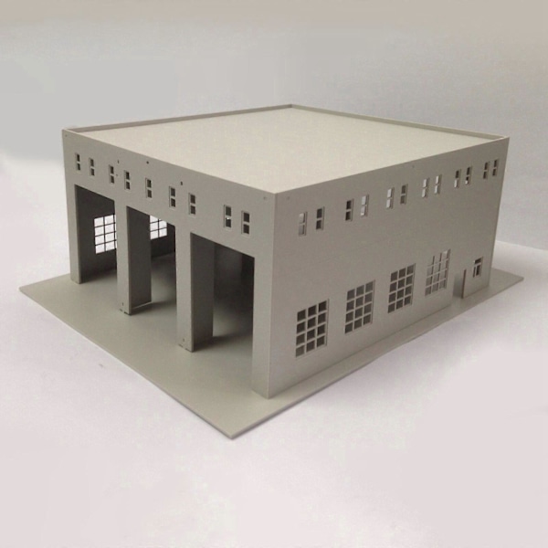 Outland Models Miniaturer 3-bås Stor Garage til Lastbiler/Biler 1:64 BRUG[T]