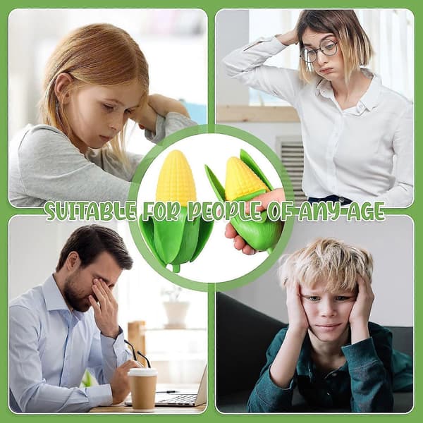 4 stk. Fake Majs Bløde Stress Relief Legetøj Gummi Elastisk (Majs Style)[D]