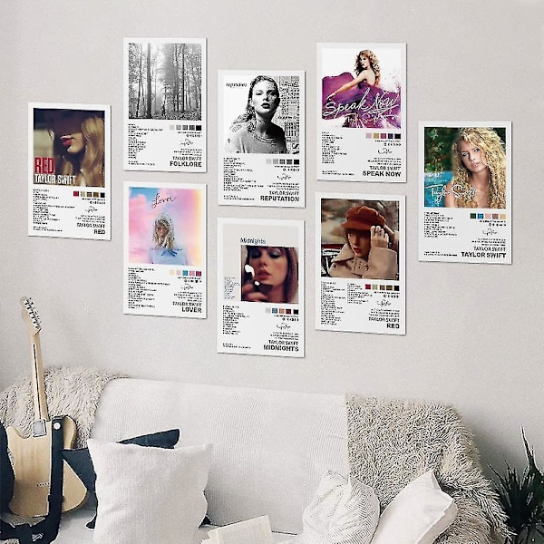 20x30cm Taylor Swift Albumikansien Julistesetti Musiikkiseinän Koriste Laulukuvat Makuuhuoneen Koriste Olohuoneen Koriste Kotitoimisto[C]
