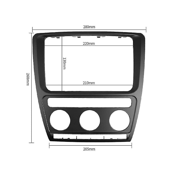 Radiopanel Dash Fascia Plattramme Bilstereo Omklädningsram Facia Trim För Octavia (automatisk Ai