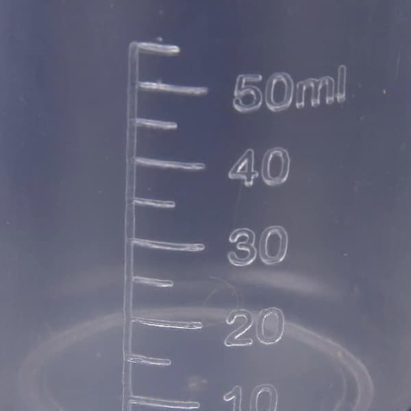 50ml Transparent Mätkopp i Plast för Laboratorium [D]
