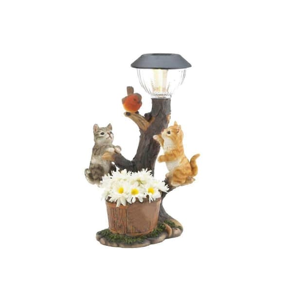 Solar Hage Statue Dekor Lys, Resin Velkomstlys for Hage[D]