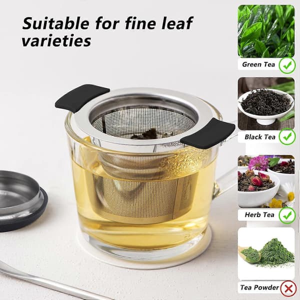 Te-infuser, te-sil i rustfritt stål, premium te-diffusorer for løs te, tebrygger, te-infusere for løs te, tekule for te Fl[D]