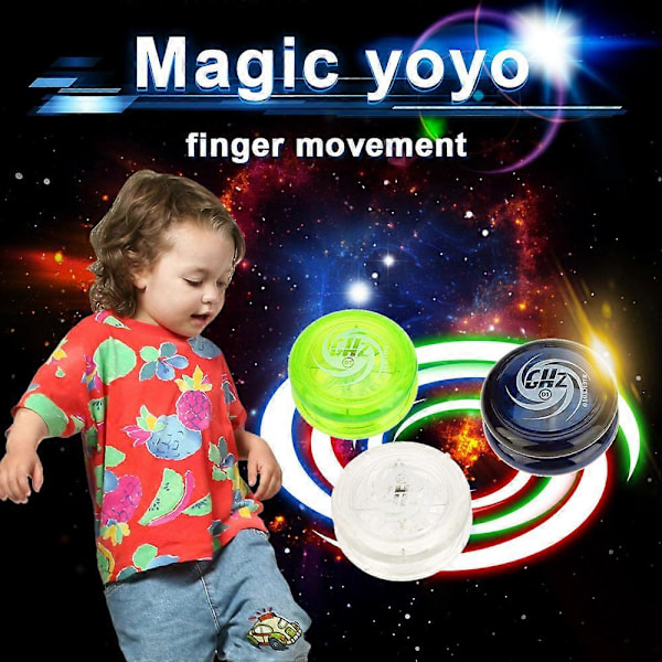 Magic Yoyo D1 Polykarbonat Plast Loop Yo-yo Smal Spole Stjerneutbruddssystem med Spinnende Snøre for Barn