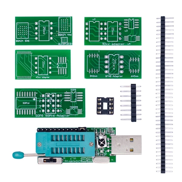 CH341A Programmer V1.7 1.8V Nivåskift W25Q64FW W25Q128FW Gd25LQ64