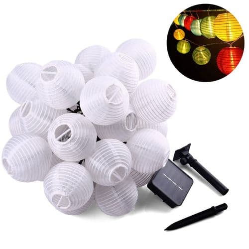 Solljus för utomhusbruk 30 st 6 m LED-lyktor