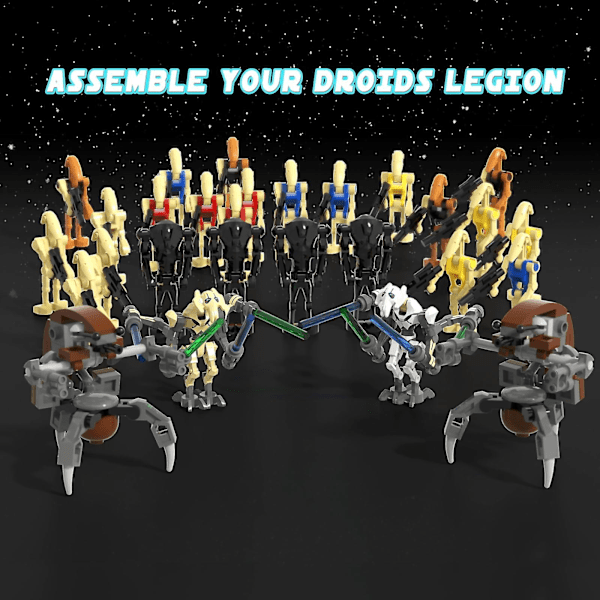 28 kpl Tähtien sota Minifiguurit Taistelu Droidit Rakennuspalikat Sarjat Kenraali Grevious Droideka Taisteluarmeija Droidit Action Figurit