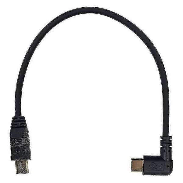 Mini USB till Typ C Adapterkabel 90 Grader USB 3.1 Typ C till MiniUSB Konvertera Enkelt Anslut och Överför Data[D]