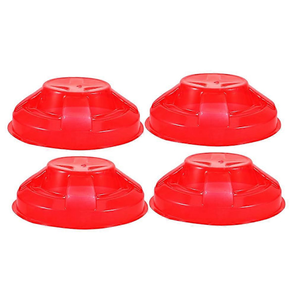 4 st Rökdetektorskydd Brandvarnarskydd Rökdetektorskydd för Matlagning Bakning Red 10.80X10.80X3.60CM