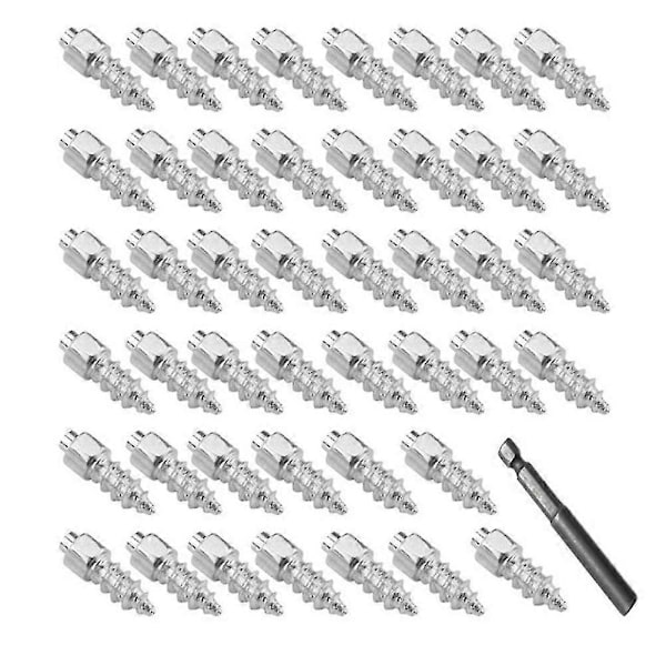 200 stk 9 mm Dekkpigger Karbid Skruepigger Antislipp Anti-is For Bil/SUV/ATV/UTV Med Monteringsverktøy Dekkpigger