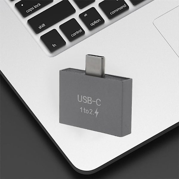 USB-C Han till Dubbel USB-C Honkontakt Splitter Konverter Adapter Förlängningskontakt för USB-C PD Laddare