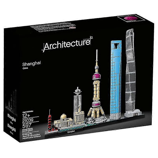 Världens Klassiska Stadsarkitektur Skyline Kollektion Shanghai Byggstenar Montering Klassisk Modell Kit DIY Barn Leksaker Present