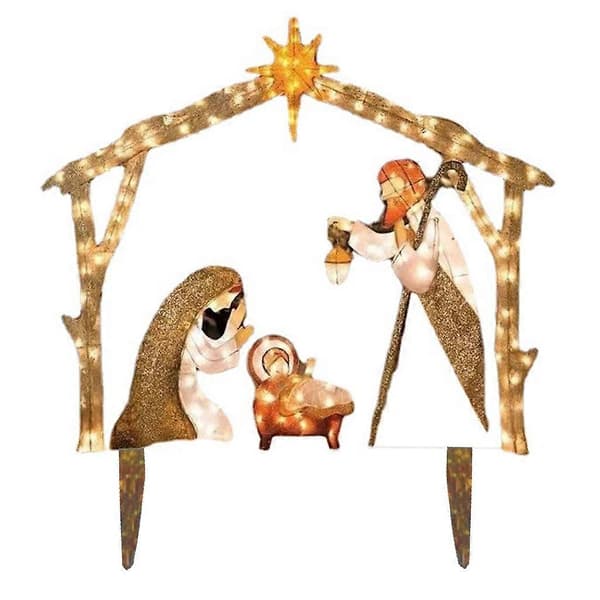 Julkrubba Bebisar Julkrubba Staty Jesus Julkrubba Figurer Ornament[D] Style 1