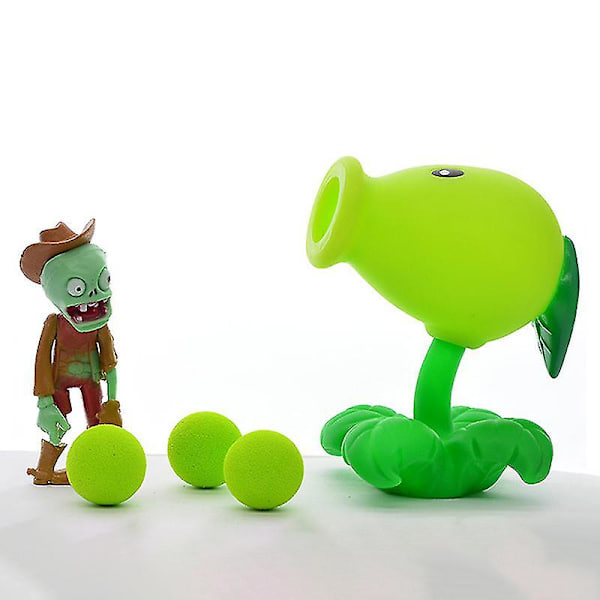 Plants Vs Zombies Peashooter PVC Action Anime Figur Modell Lekegaver [kk]