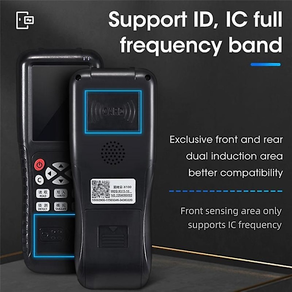RFID-kopier med full dekodingfunksjon Smart Card Key NFC IC ID Duplicator Leser Skriver