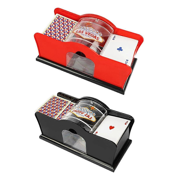 Manuell Kortstokk-Blander Poker Shuffle Machine Kort Holder Enkelt Hånddrevet System Kortblander Red