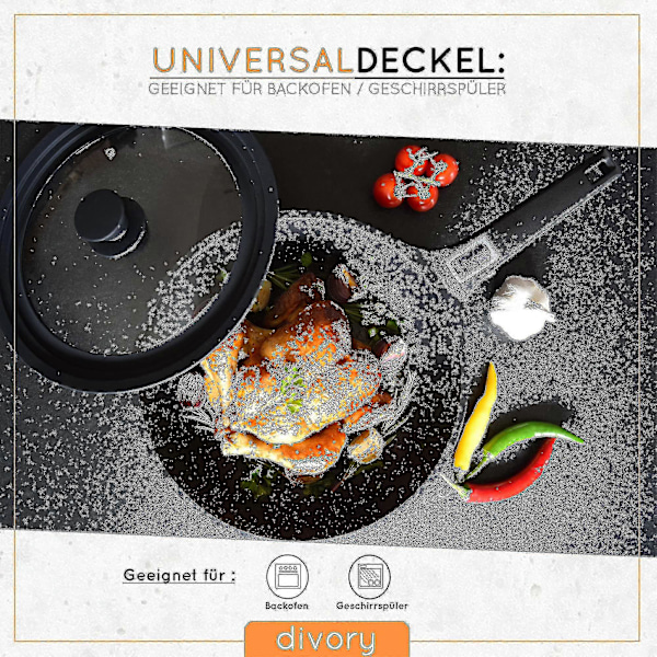 Universallock 28, 30 och 32 Lock Glaslock med Silikonkant[D]