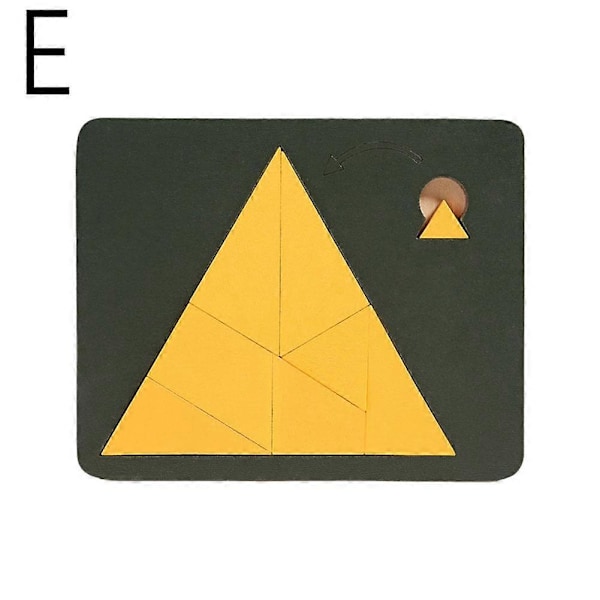 Træ Tangram Hjernepuslespil Uddannelsesmæssigt Udviklingslegetøj til Børn E