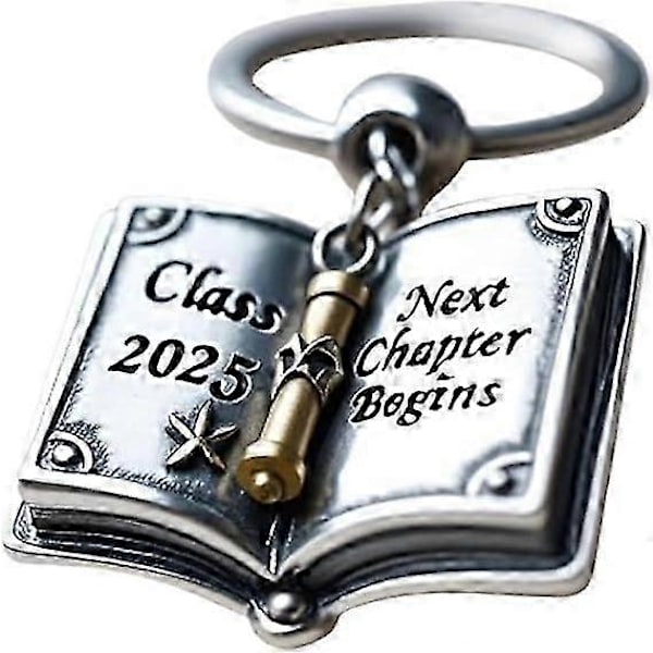 Dimittender 2025 Bogformet Dimissionsnøglering, Charm Vedhæng Dimissionsgaver til Universitets- og Skoleelever[D] A