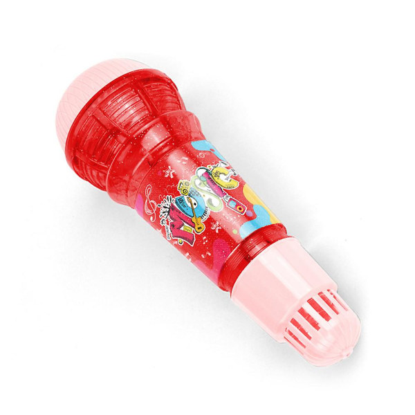 Echo-mikrofoni lapsille ja taaperoille - Paristoton taianomainen karaoke-mikrofoni, äänenvoimakkuutta vahvistava retro-lelu laulamiseen ja puhumiseen [kk] Red