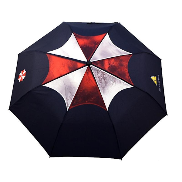 XYC Resident Evil Biohazard 6 Umbrella-tema paraplybeskytter Lyon Anime Solparaply Tri-fold paraply