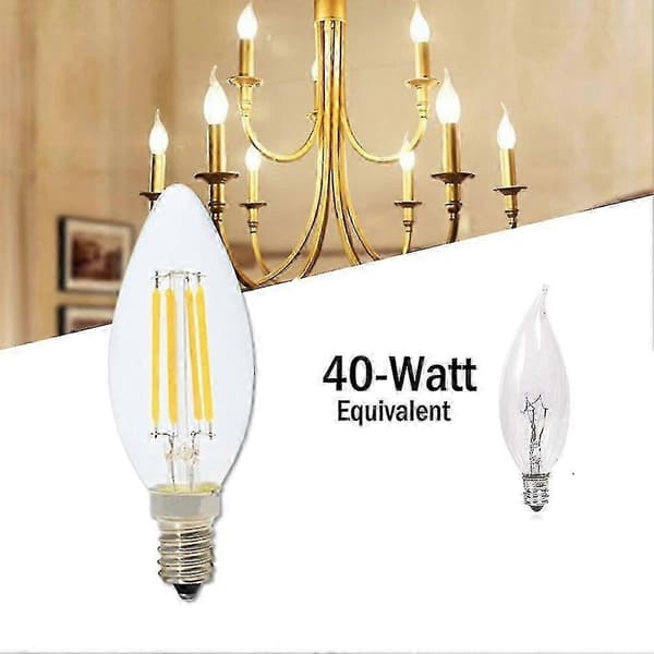 3 x C35 220V E14 Base 4W LED Energibesparende Dæmpbare Filament Lyspærer[D]
