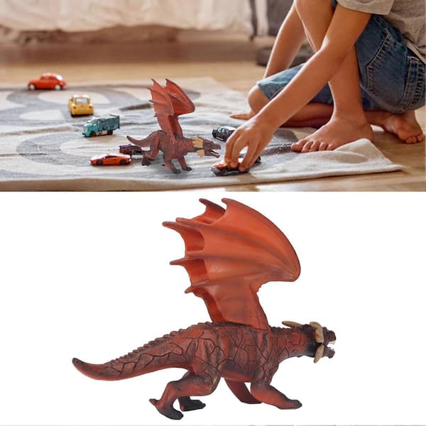 Simuleret Ilddrage Model Livagtigt Udseende Flyvende Dinosaur Figur Til Samling Dekoration[D]