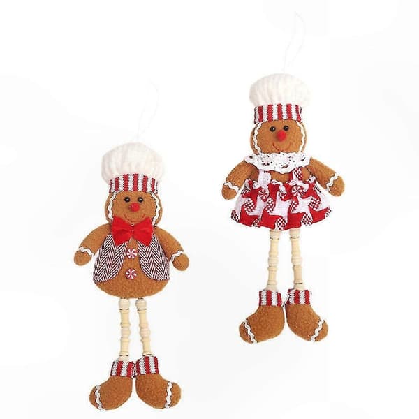 Pepparkaksgubbe Dockprydnader för Julgranshängande Dekorationer[D] Female