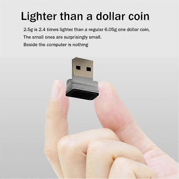 USB-fingeravtrycksläsare Dator USB-fingeravtryckslås för Windows 10 11 Hello USB-fingeravtrycksinloggning Upplåsningsmodul Silver