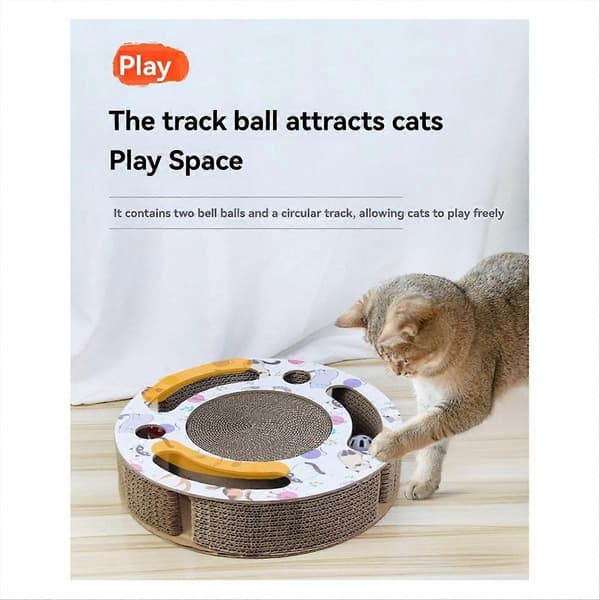 Katteskrapebrett Ball Multifunksjonell Katteklorestativ Morsom Skjerpe Negler Skrape Klorestolpe[D] B