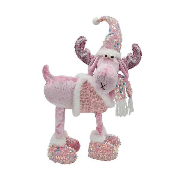 Stående juleelgdukke til julegave[D] Sequin Deer