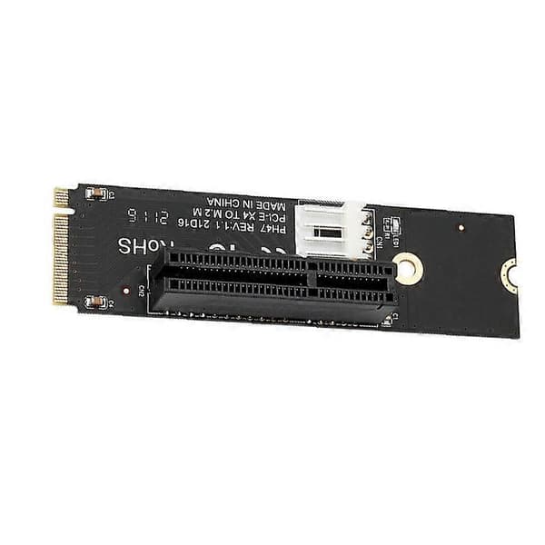 PCI-E X4 Slot Riser-kort PCI-E Riser-kort M2 til PCI-E Udvidelseskort Højhastighedstransmission 2 stk.[D] Black