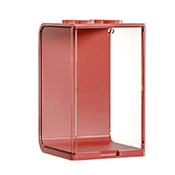 Dukkeetui ABS Transparent Stabelbar Klar Displayboks Legetøjsopbevaringsstativ til Minifigurer Samleobjekter[D] Small Red