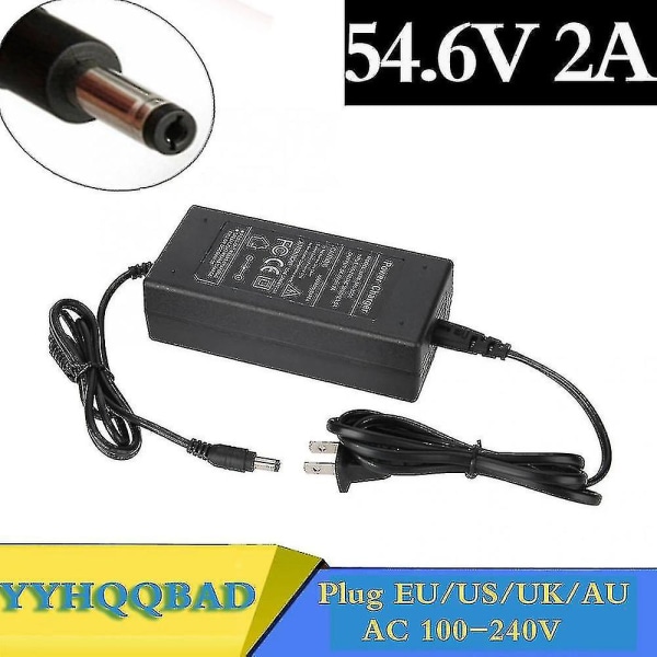 54,6V 2A Lader for 48V Li-ion Batteri Lader DC Sokkel/kontakt for 48V 13S Lithium Ebike Batteri [kk] AU