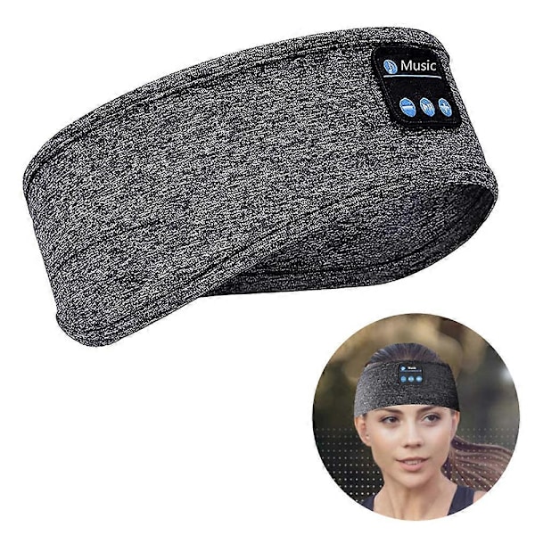 Sömn-Hörlurar Bluetooth-Huvudband, Trådlösa Huvudbands-Hörlurar - Bekväma och Högkvalitativt Ljud Grey