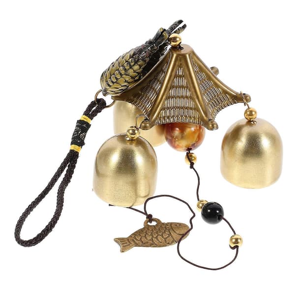 Retro Vindspel Klockform Heminredning Gyllene Kopparlegering 1Set[D] Golden 40X6X6CM